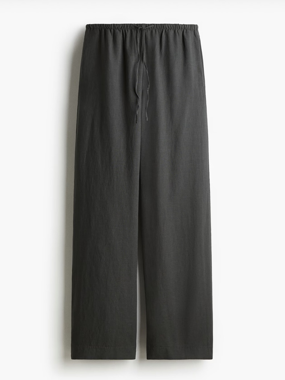 HM GREY xl  Lightweight Drawstring linen blend Pants